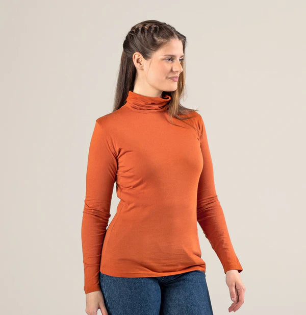 Orange High Neck for Women's