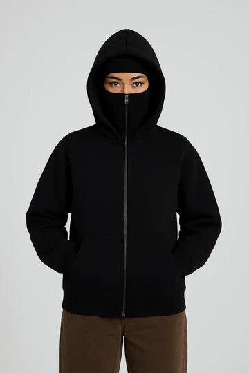 Balaclava Ninja Zipper Hoodie Jacket