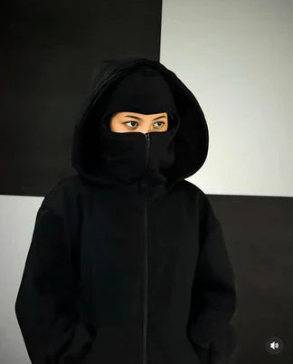 Balaclava Ninja Zipper Hoodie Jacket