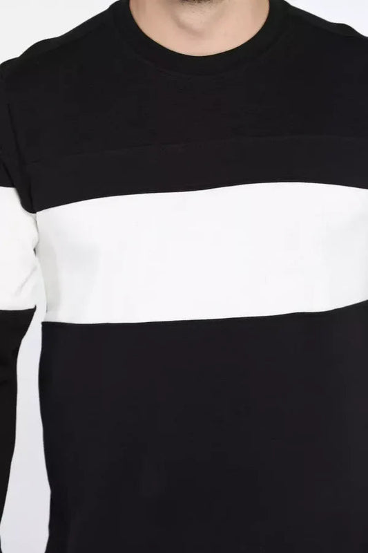 Zebra Black And White Block Sweatshirt MEN