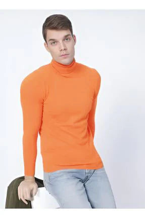 Orange High Neck for Men's